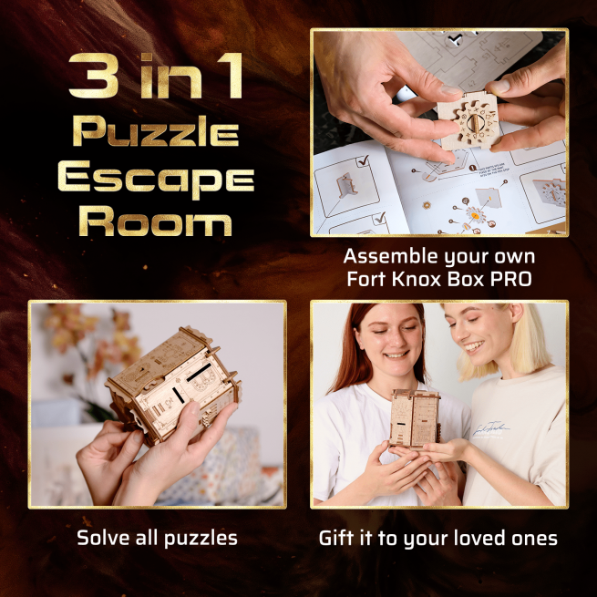 Afbeeldingen en foto's van 3D Puzzle Game Fort Knox Box Pro. ESC WELT.